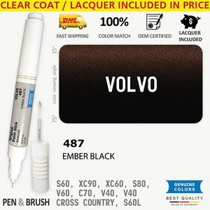 487 Touch Up Paint for Volvo Black S60 XC90 XC60 S80 V60 C70 V40 CROSS COUNTRY S - Picture 1 of 3