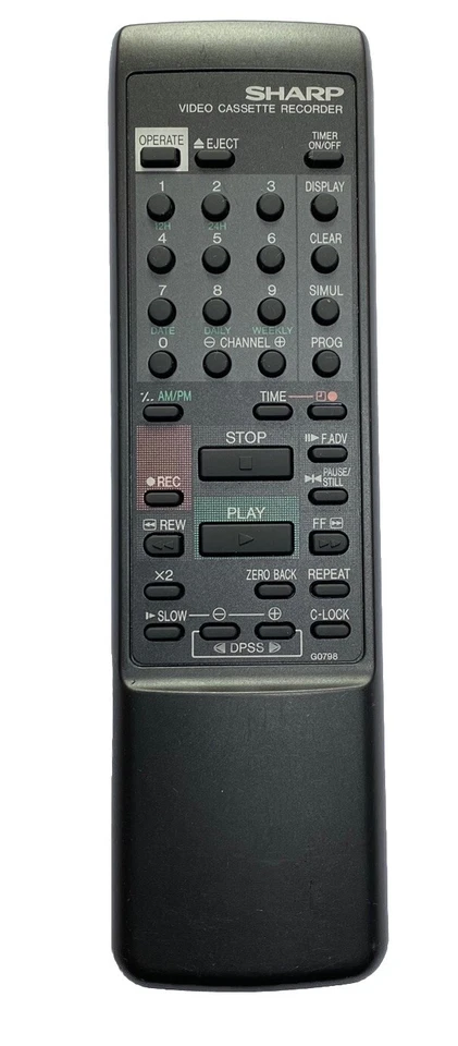 Originale Sharp G0798 Fernbedienung für Videorecorder gereinigt 2 Jahre Garantie - Bild 1 von 1