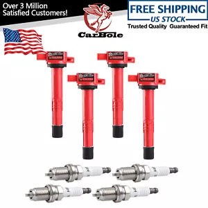 Ignition Coil Pack and Iridium Spark Plug For Acura RSX Honda Accord Civic CR-V - Picture 1 of 12