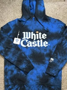 Dirty Ghetto Kinder x Whitecastle Herren Hoodie Sweatshirt Gr. M blaue Krawatte gefärbt DGK - Bild 1 von 4
