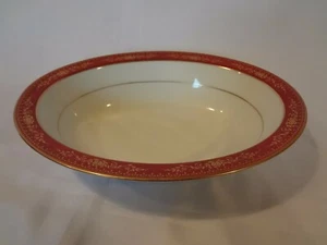 Noritake China Goldhill Oval Serving Bowl - Rust and Gold Band - Picture 1 of 5