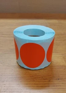 Etiquetas de objetivo autoadhesivas redondas rojas de 2" (500/rollo) - #4407 - Imagen 1 de 2