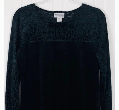 Vestido maxi vintage designer Diane von Furstenberg veludo preto EUA tamanho P - Imagem 1 de 4