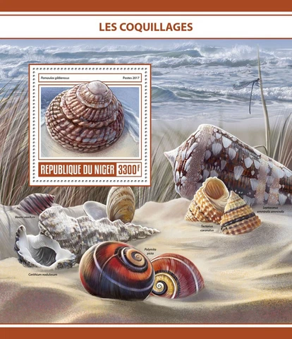 Seashells Stamps Niger 2017 MNH Sea Shells Pomaulax Shell 1v S/S Cover