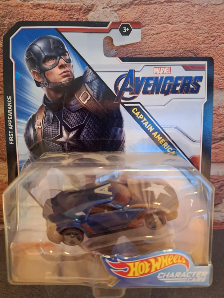 Hot Wheels 2017 Character Cars Marvel Avengers Captain America, 1st Appearance - Image 1 of 4