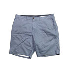 Johnnie O Classic Fit Shorts Mens Size 40 Blue Floral Print Linen Blend
