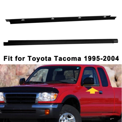 2x Sello de moldura de ventana de puerta resistente al clima delantero para Toyota Tacoma 1995-2004 Foto 1 de 4