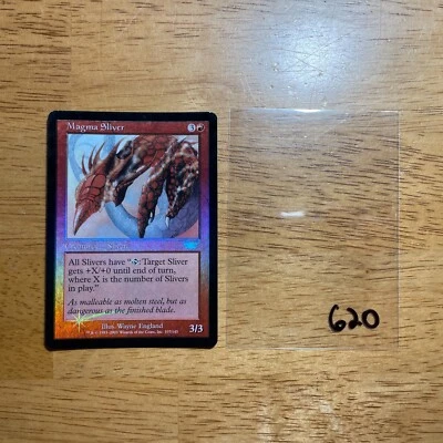 🔥 Magma Sliver - FOIL - Vintage - LGN - Legions - MTG - See pics for cond - 620 - Image 1 of 4