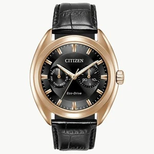 Citizen Eco-Drive BU4013-07H Paradex Black Leather 44mm Solar Men's Watch - Picture 1 of 3