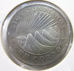 NICARAGUA 1 Cordoba 1972 Proof Unc h7454 World Coin - Picture 1 of 2