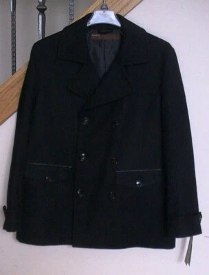 Perry Ellis Double Breasted Wool Coat - Image 1 of 4