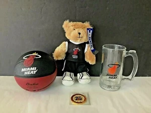 Lot 4 MIAMI HEAT NBA Champions, 25 Anniversary Coin, Glass Beer Stein, Ball - Picture 1 of 10