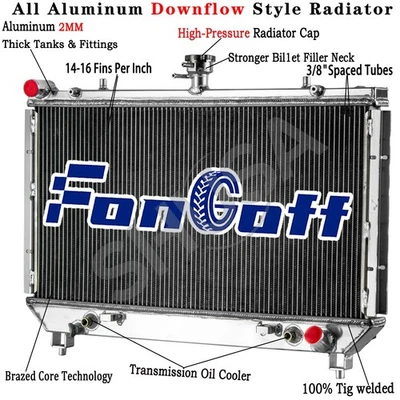 CU13142 4 Row Aluminum Radiator Fit 2010 2011 Chevrolet Camaro SS 2-Door 6.2L,V8 Foto 1 de 4