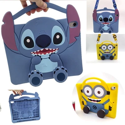 Kids Stitch Minion Soft Case Cover Stand For iPad7/8/9/10th Gen Air5 10.2 10.9 - Image 1 of 4
