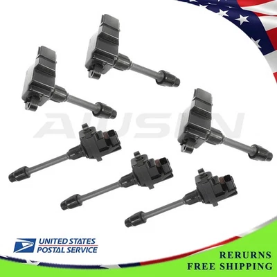 6Pcs Ignition Coils For Nissan Maxima Infiniti I30 3.0L 2000-2001 UF363+UF348 Foto 1 de 4