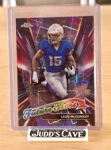 🚨2024 LADD MCCONKEY TOPPS CHROME #FS-13 FUTURE STARS LAZER REFRACTOR ⚡️🏈 - Picture 1 of 2