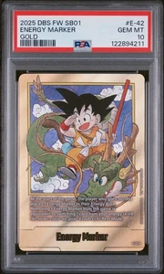 Dragon Ball Super Energy Marker #E-42 Gold Fusion World 2025 PSA 10 Gem Mint - Picture 1 of 2