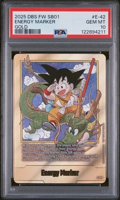 Dragon Ball Super Energy Marker #E-42 Gold Fusion World 2025 PSA 10 Gem Mint - Image 1 of 2