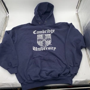 Cambridge University Hoodie Sweatshirt Blue Large Heavy Cotton SEE PICs - Picture 1 of 9