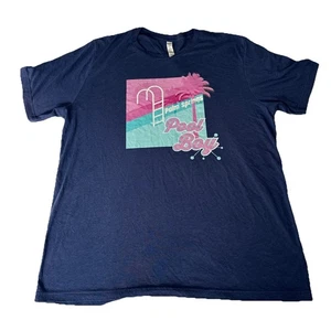 Palm Springs Pool Boy T Shirt Men’s XL Blue California Pride LGBT Gay Beach Gift - Picture 1 of 8