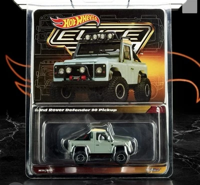 HOT WHEELS Elite 64 Land Rover Defender 90 Premium 1/64 Pickup Truck Diecast - Image 1 of 4