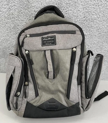 Eddie Bauer Diaper Bag Gray Multi Pocket Insulated Side Compartment Wipes Pocket - Image 1 of 4