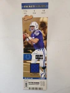 2003 Fleer Authentix Ticket Studs Jerseys Peyton Manning #TS-PM HOF - Picture 1 of 3
