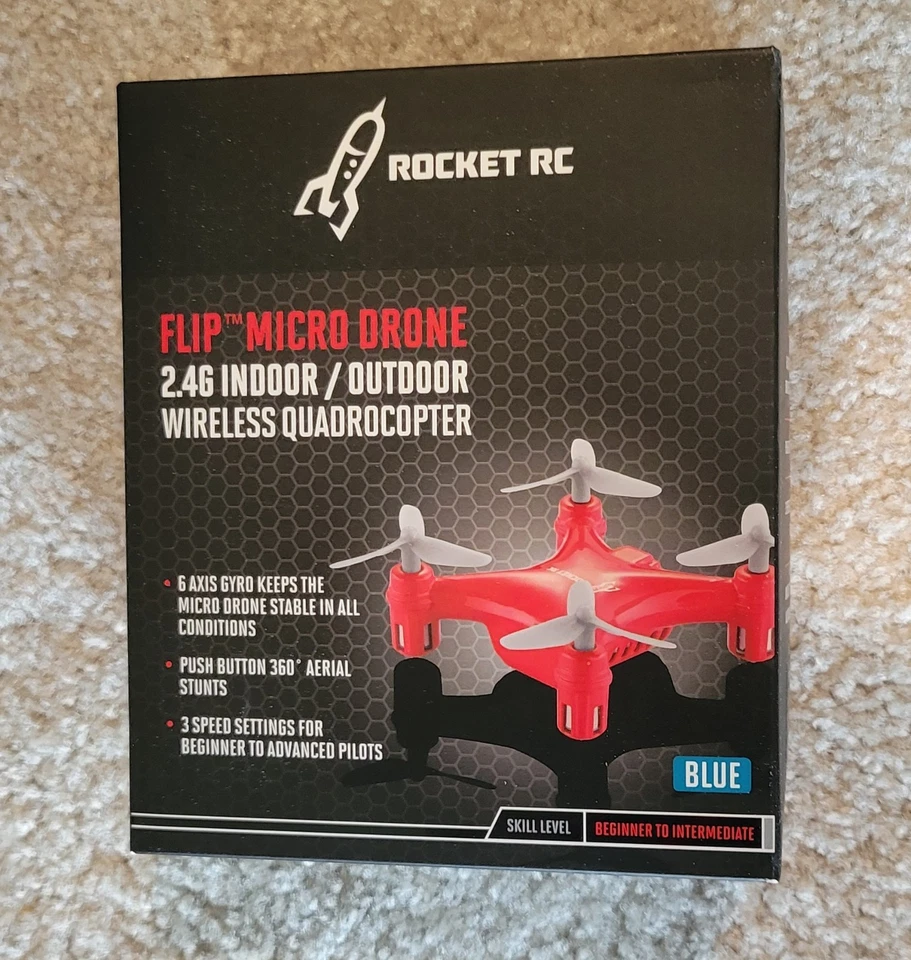 New Rocket RC Flip Micro Drone - 2.4G Indoor/Outdoor Wireless Quadrocopter  - Image 1 of 4