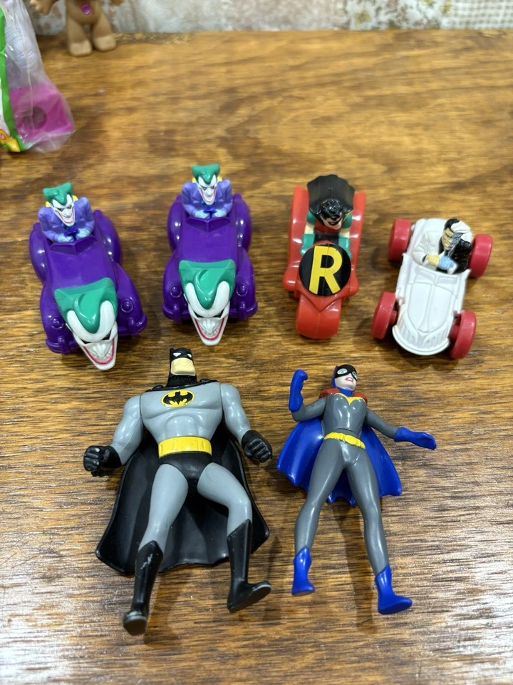 Figuras vintage 1993 Batman, Robin, Joker, Batgirl - McDonalds Meal Toys Foto 1 de 4