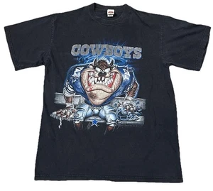 Dallas Cowboys Vintage 90s Looney Tunes Black Shirt XL NFL Texas Super Bowl Taz - Bild 1 von 7