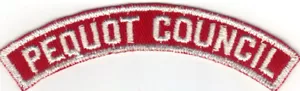 BOY SCOUT PEQUOT COUNCIL MEZZA STRISCIA ROSSA E BIANCA 1/2RW - Foto 1 di 1
