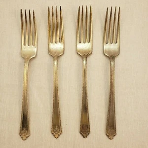 Set 4 Tafelgabeln INSICO Edelstahl Besteck HOLMES&EDWARDS Festzug Muster - Bild 1 von 9