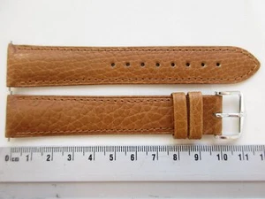 Hirsch XL Camelgrain schwarz 20 mm "Pro Skin" Leder Uhrenarmband Armband - Bild 1 von 5