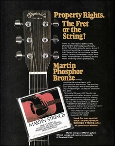 C.F. Cuerdas de guitarra Martin Phosphor Bronze 1981 anuncio 8 x 11 impresión de anuncio - Imagen 1 de 3