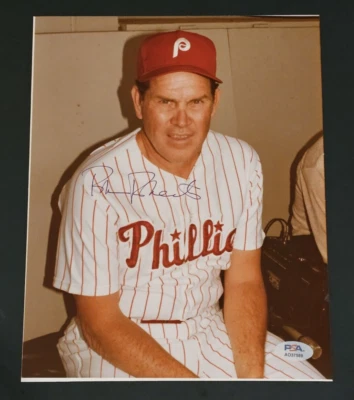ROBIN ROBERTS Signed Original 8x10 Photo-HALL OF FAME-PHILADELPHIA PHILLIES-PSA - Image 1 of 4