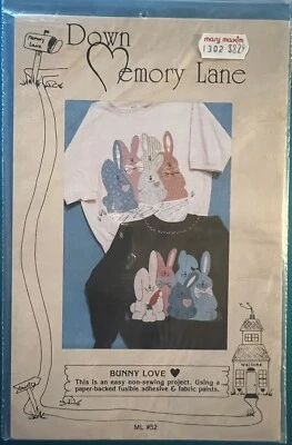Patrones de apliques Down Memory Lane Bunny Love de colección sin coser proyectos nuevos Foto 1 de 2