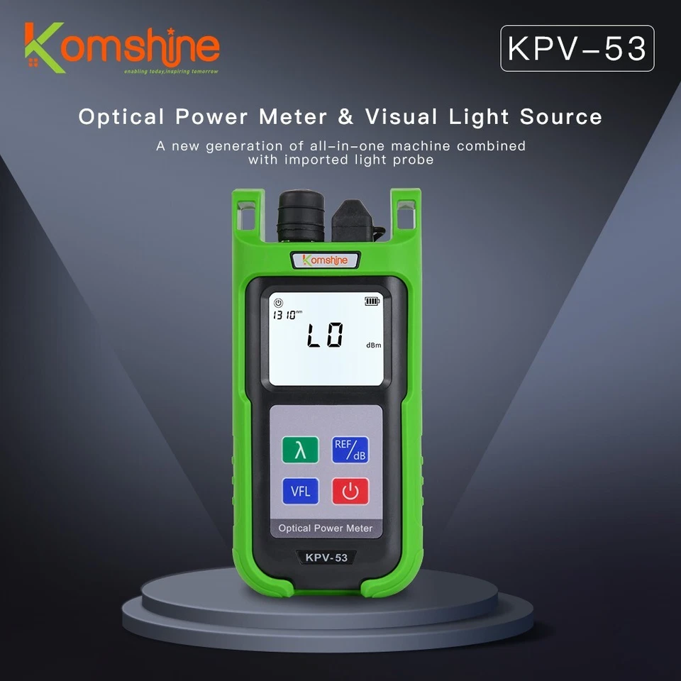 Komshine updated -70 10dBm KPV-53 2-in-1 Optical power meter built in 10mW VFL