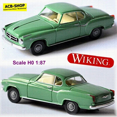 Borgward Isabella Coupè 1957-62 Verde Giada Verde 1:87 Wiking 823 40 - Immagine 1 di 4
