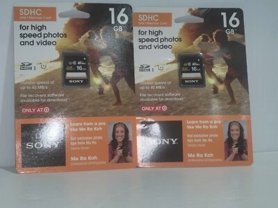 2x SONY MICRO SDHC UHS-1 MEMORY CARD NIP, 16GB Target Exclusive Me Ra Koh Video - Image 1 of 3