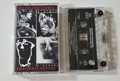 THE ROLLING STONES Emotional Rescue 1980 Album Cassette Tape REMASTERED - Image 1 of 3