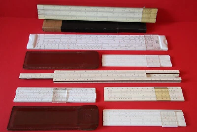 Vintage Slide Rules Lot 7pcs Castell Aristo Nestler in good condition - Bild 1 von 4