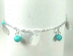 Boho Turquoise Beaded Barefoot Beach Anklet Foot Chain Jewelry Ankle Bracelet - Picture 1 of 3