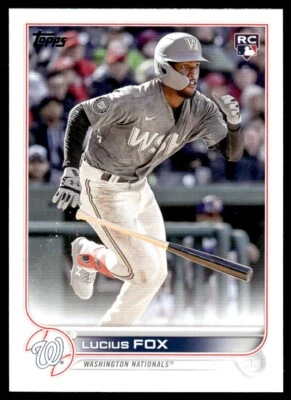 2022 Topps Update ROOKIE Lucius Fox Rookie Washington Nationals #US38 R52 - Image 1 of 2