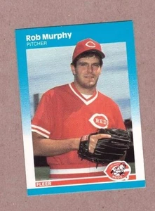 1987 Fleer Baseball card #206 Rob Murphy Cincinnati Reds - Picture 1 of 2