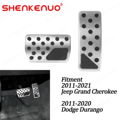 Cubierta de pastillas de pedal de gasolina de freno de pie para Jeep Grand Cherokee Dodge Durango 2011-2021 Foto 1 de 4