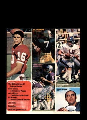 Archie Manning Joe Theismann Jim Plunkett JSA 8x9 Signed Photo Signed by 4 - Image 1 of 2