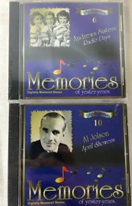 2 CD Lot New Andrews Sisters Radio Days Al Jolson Memories Yester-Years Digital - Picture 1 of 3