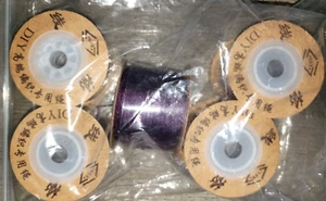 LOTE DE 5 POZOS NUEVOS MORADO OSCURO 0,8 mm CARRETES ARTESANALES NUNCA ABIERTOS - Imagen 1 de 1