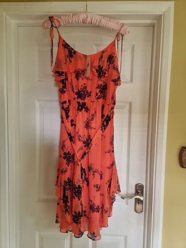 Abito Michael Kors pesca corallo taglia L nuovo con etichette costo circa £200