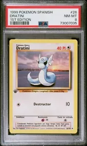 1999 Pokemon WOTC Base Set Spanish 1st Edition PSA 8 DRATINI #26 - Picture 1 of 2